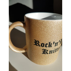 Rock'n'Roll glitter mug
