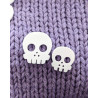 Deadly Skull Buttons 23 mm hvid