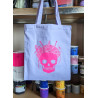 SkeinCrown purple light tote bag