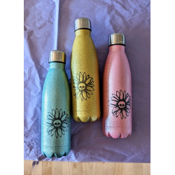 Glitter thermal bottle - DD logo