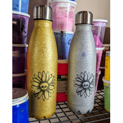 Glitter thermal bottle - DD logo