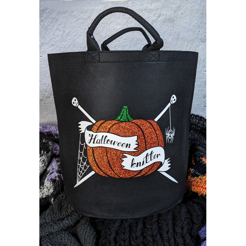Halloween Knitter basket