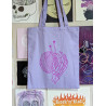 Eternal Knitter purple light tote bag