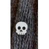 Deadly Skull Buttons 30 mm Grøn glitter