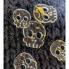 Deadly Skull Buttons 30 mm Clear GOLD