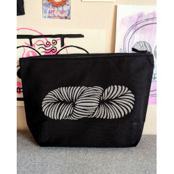 Skein pouch - silver glitter