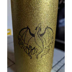 Glitter thermal bottle - Dragon Fire