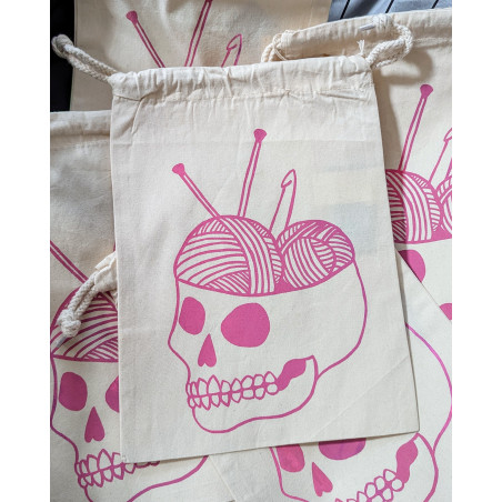 Yarnbrain Projektpose lyserød