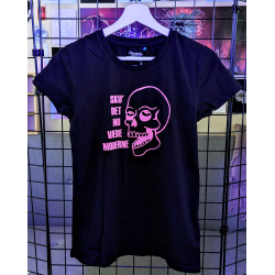 White EYE ROLL Moderne t-shirt PINK