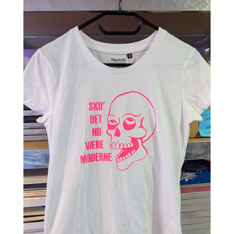 White EYE ROLL Moderne t-shirt PINK