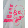 White EYE ROLL Moderne t-shirt PINK