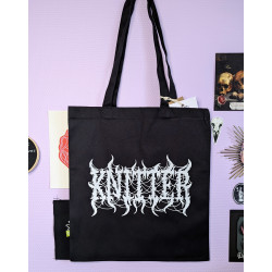 Metal KNITTER tote bag