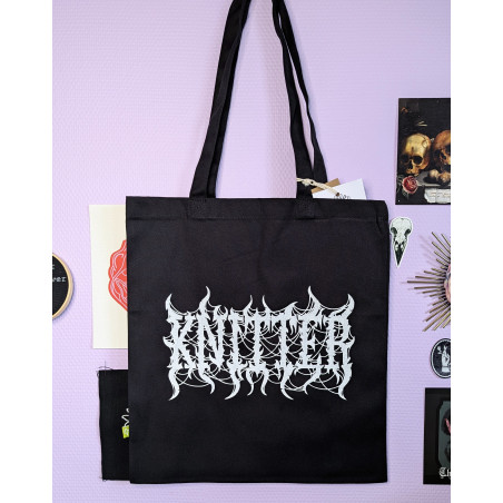 Metal KNITTER tote bag