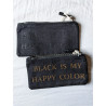 Black is my happy color pouch