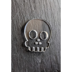 Deadly Skull Buttons 30 mm Clear