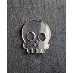 Deadly Skull Buttons 30 mm Clear