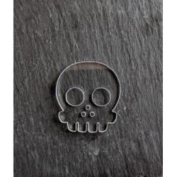Deadly Skull Buttons 30 mm Clear