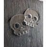 Deadly Skull Buttons 30 mm Clear