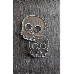 Deadly Skull Buttons 30 mm Clear