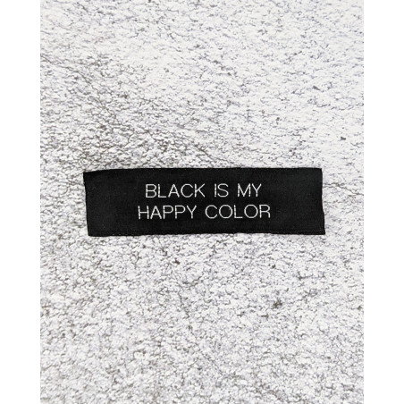 Black is my happy color Label