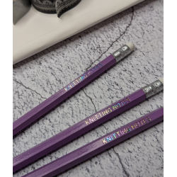 Knitting Notes Purple Pencil
