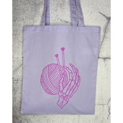 Eternal Knitter purple light tote bag